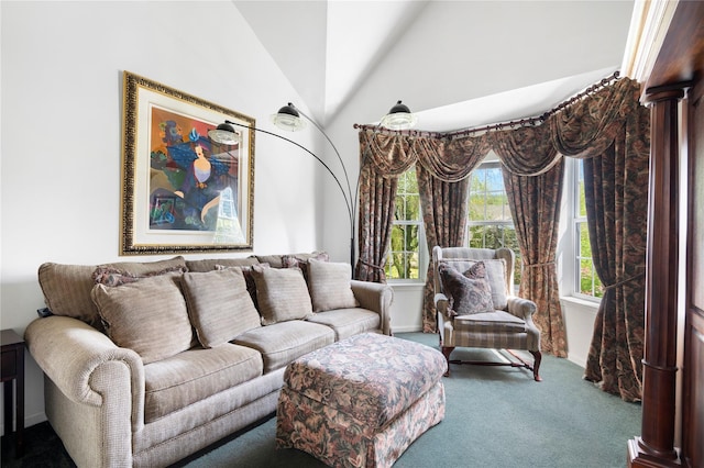 58 Roundtop Rd, Yonkers, NY 10710 - living area featuring carpet floors and baseboards