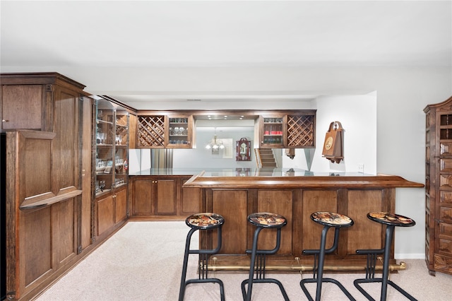 58 Roundtop Rd, Yonkers, NY 10710 - indoor wet bar with carpet floors