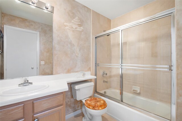 58 Roundtop Rd, Yonkers, NY 10710 - full bath featuring vanity, combined bath / shower with glass door, and toilet