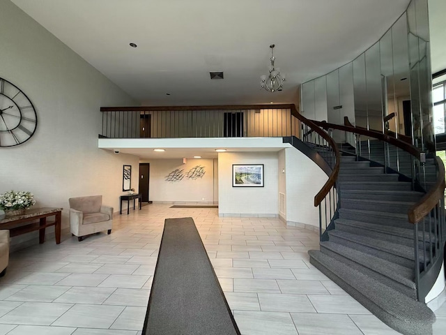 21019 26th Ave Unit 2N, Bayside, NY 11360 - common area with stairs and a high ceiling