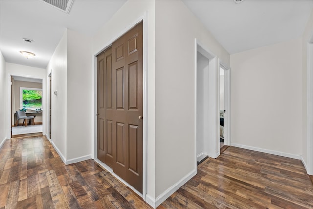 5 Bellwood Ln, Cornwall On Hudson, NY 12520 - hallway featuring dark wood-style flooring and baseboards