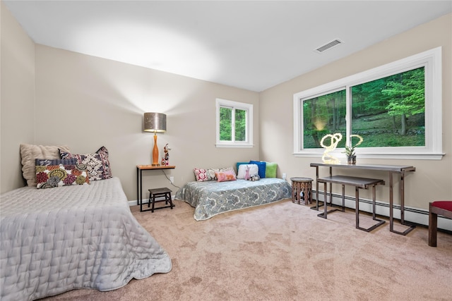 5 Bellwood Ln, Cornwall On Hudson, NY 12520 - bedroom featuring carpet, a baseboard heating unit, and baseboards