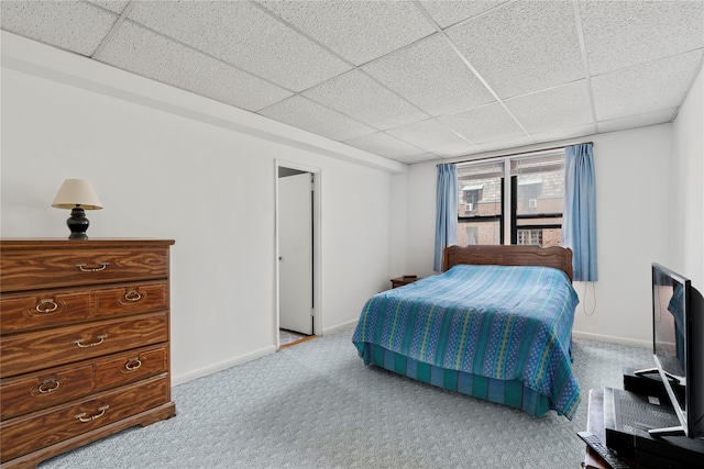16 N Broadway Unit 4R, White Plains, NY 10601 - carpeted bedroom with a drop ceiling and baseboards