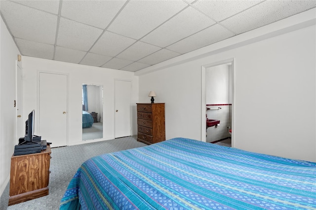 16 N Broadway Unit 4R, White Plains, NY 10601 - bedroom with a drop ceiling and carpet flooring