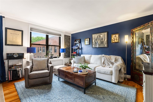 316 Richbell Rd Unit C2, Mamaroneck, NY 10543 - living area featuring crown molding and wood finished floors