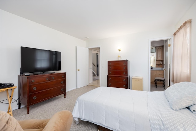 bedroom featuring carpet