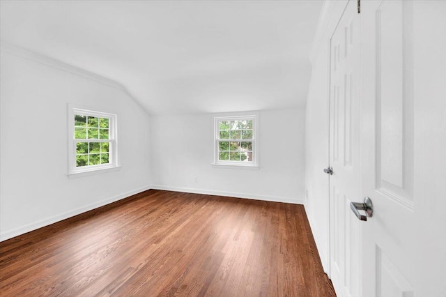 2356 Palmer Ave, New Rochelle, NY 10801 - spare room with vaulted ceiling, wood finished floors, and plenty of natural light