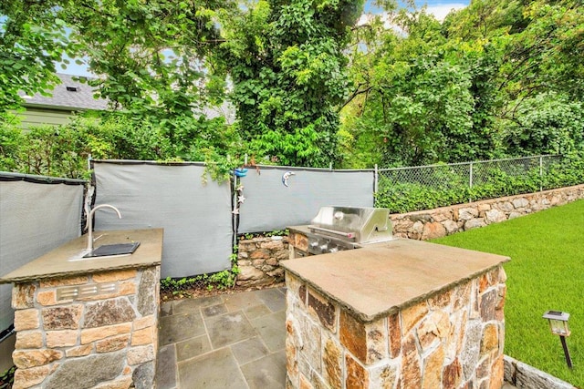 2356 Palmer Ave, New Rochelle, NY 10801 - view of patio / terrace with exterior kitchen and a sink