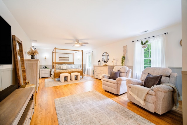 444 Haviland Hollow Rd, Patterson, NY 12563 - bedroom with light wood finished floors and a ceiling fan