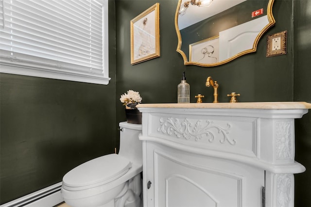 50 Old Dutch Hollow Rd, Monroe, NY 10950 - half bathroom with a baseboard radiator and vanity