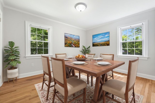 23 Entrance Way, Purdys, NY 10578 - dining room with crown molding, light wood-style floors, plenty of natural light, and baseboards