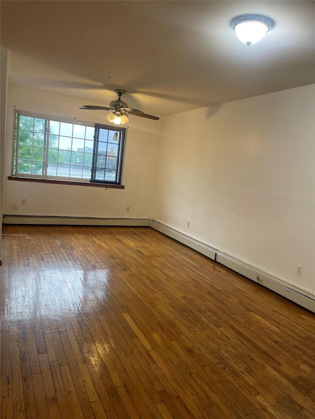 10615 155th St, Jamaica, NY 11433 - empty room with hardwood / wood-style floors and ceiling fan