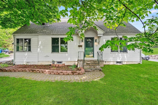 15 Scanlon Ave, Florida, NY 10921 - view of front facade with roof with shingles, a front lawn, and crawl space