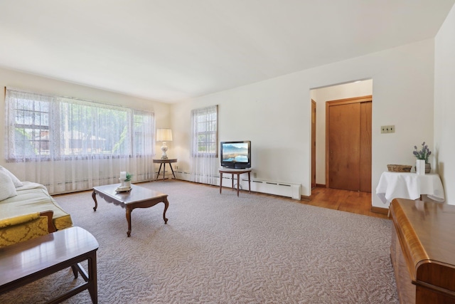 60 Rte 210, Stony Point, NY 10980 - living area with wood finished floors and a baseboard radiator