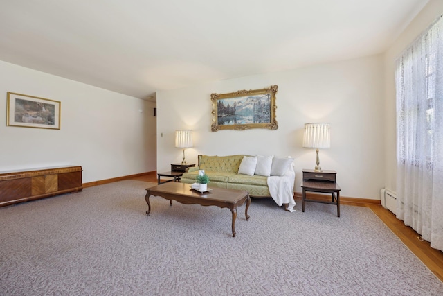 60 Rte 210, Stony Point, NY 10980 - living area with a baseboard heating unit and baseboards