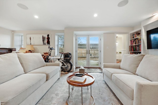 5 Donald Dr, Hastings-On-Hudson, NY 10706 - living room featuring recessed lighting and french doors