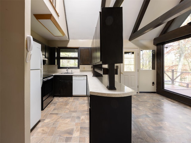 61 Reinhardt Rd, Middletown, NY 10940 - kitchen with white appliances, light countertops, and a sink
