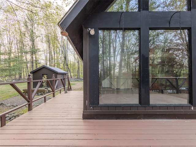 61 Reinhardt Rd, Middletown, NY 10940 - deck with a storage unit and an outdoor structure