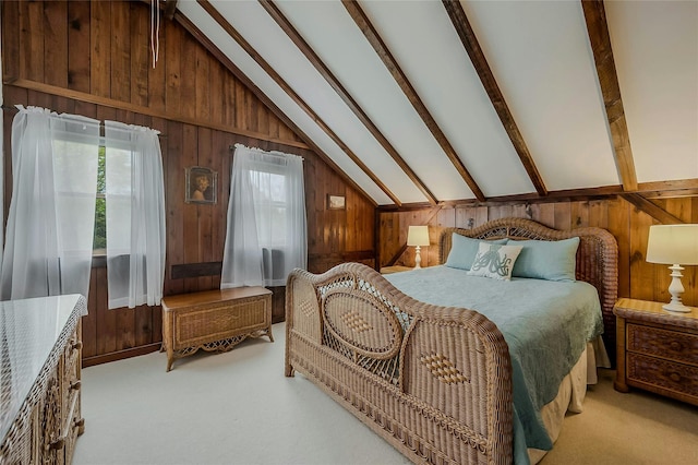 5A/5B Jessup Ln, Quogue, NY 11959 - bedroom featuring wooden walls and light colored carpet