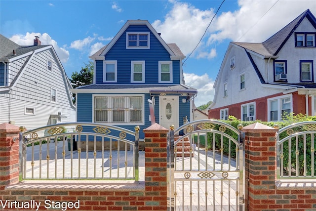 11511 173rd St, Addisleigh Park, NY 11434 - view of front of property featuring a gate and roof with shingles