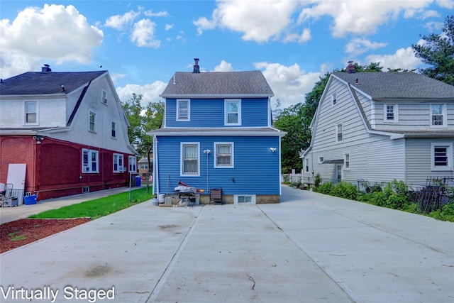 11511 173rd St, Addisleigh Park, NY 11434 - rear view of property featuring fence and a chimney