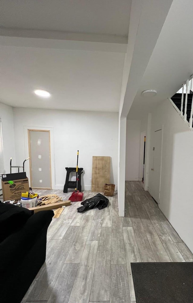 5404 State Route 55, Liberty, NY 12754 - living area featuring wood-type flooring and stairs