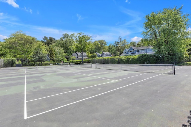 10 Bay Dr W, Huntington Bay, NY 11743 - view of tennis court featuring community basketball court