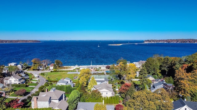 10 Bay Dr W, Huntington Bay, NY 11743 - aerial perspective of suburban area with a large body of water
