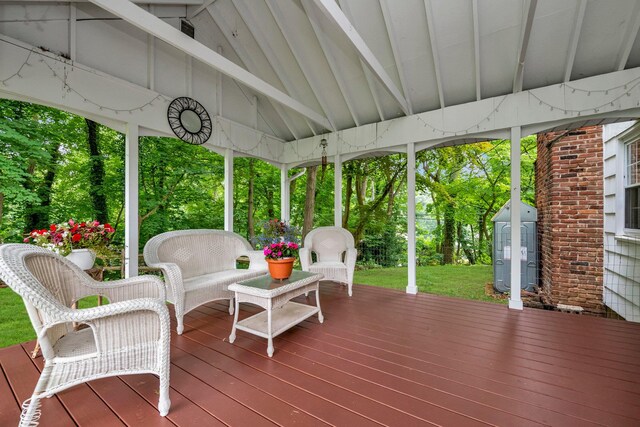 10 Bay Dr W, Huntington Bay, NY 11743 - view of wooden deck