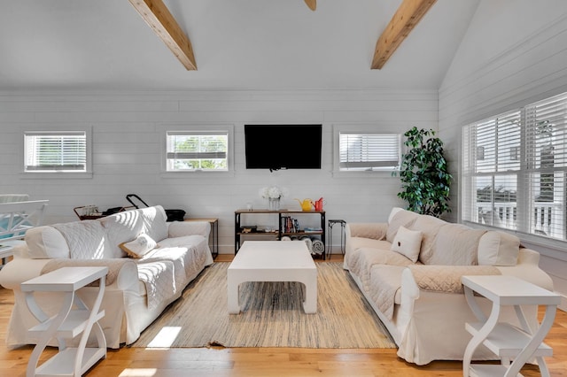 living area featuring light wood finished floors