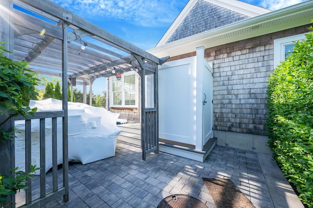 view of patio / terrace with a pergola