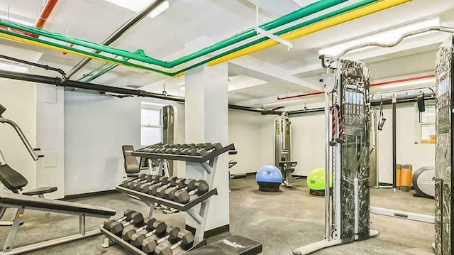 view of workout area