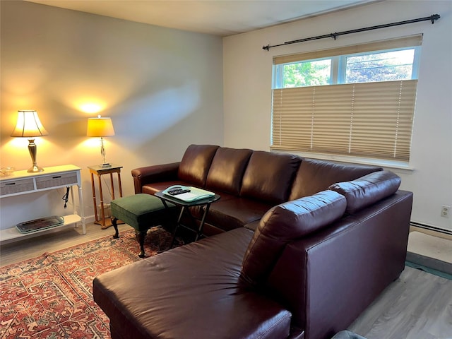 23 Hawkins Path, Coram, NY 11727 - living room featuring wood finished floors
