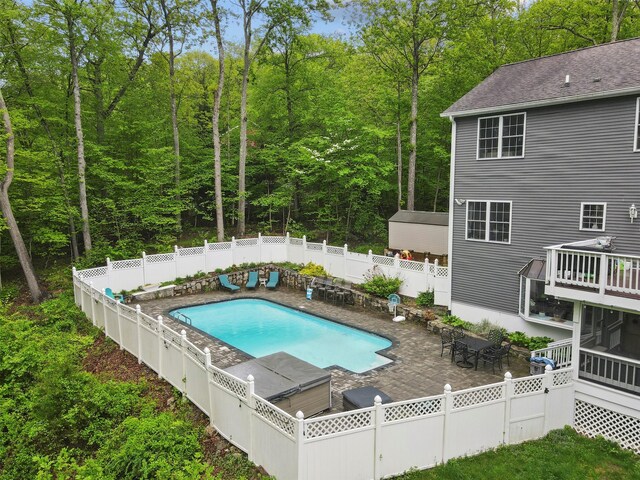 25 Crest Rd, Cold Spring, NY 10516 - view of swimming pool featuring a fenced backyard and a patio area