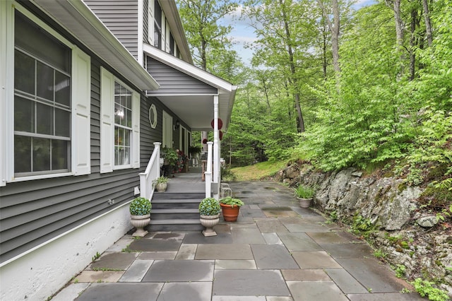 25 Crest Rd, Cold Spring, NY 10516 - view of patio / terrace with covered porch