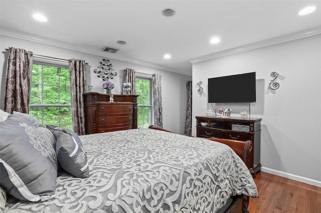 25 Crest Rd, Cold Spring, NY 10516 - bedroom featuring ornamental molding, wood finished floors, baseboards, and recessed lighting