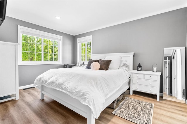 1 Mountain Ter, Nanuet, NY 10954 - bedroom with light wood finished floors, ornamental molding, and baseboards
