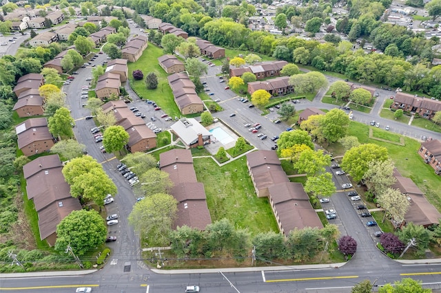 aerial perspective of suburban area