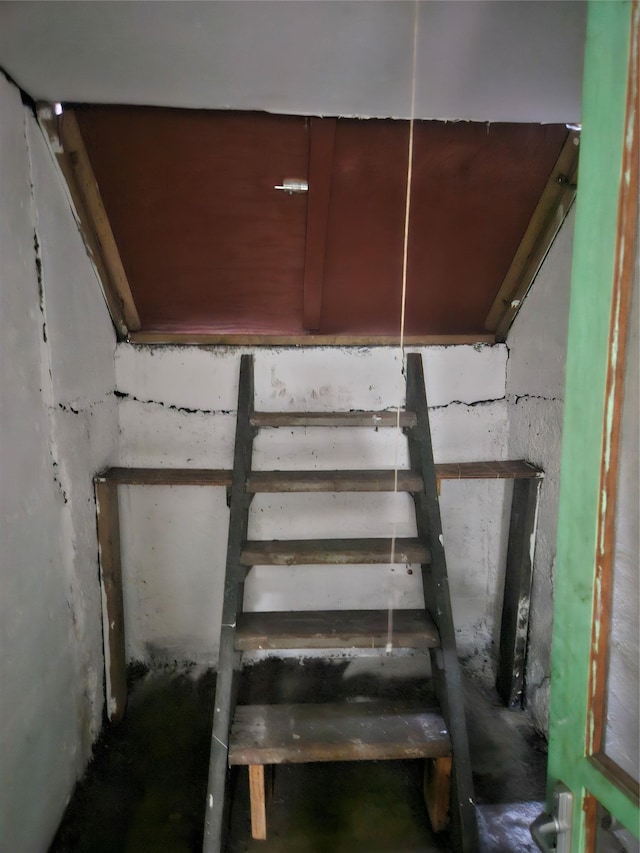 view of stairway
