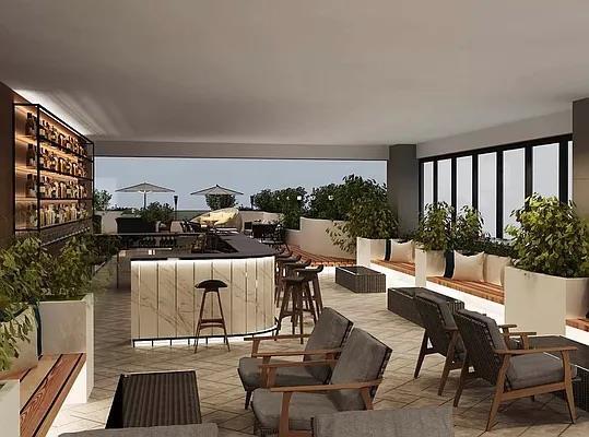 134-37 35th Ave Unit 8E, Flushing, NY 11354 - view of patio / terrace featuring an outdoor living space with a fire pit