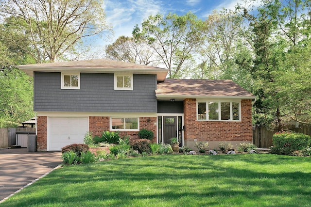 24 Harvard Ln, Commack, NY 11725 - split level home featuring brick siding, driveway, and a garage