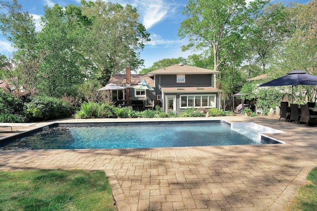 24 Harvard Ln, Commack, NY 11725 - outdoor pool with a patio