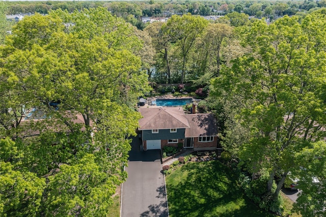 24 Harvard Ln, Commack, NY 11725 - aerial view of property and surrounding area featuring a forest