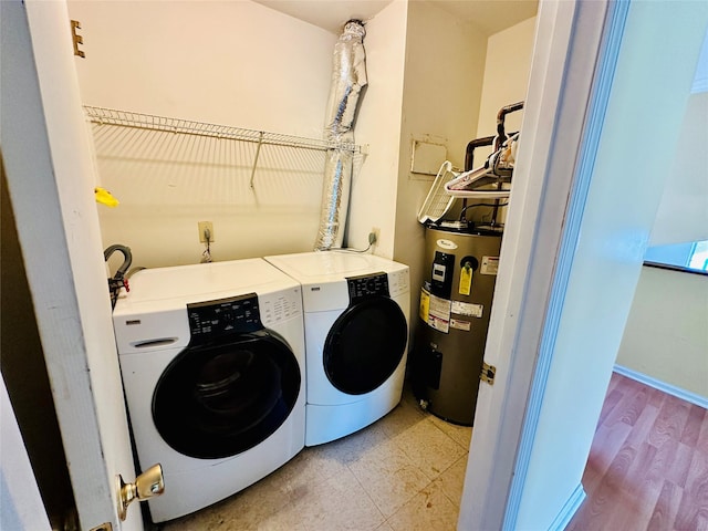 1 Olde Wagon Rd, Warwick, NY 10990 - laundry room with water heater and separate washer and dryer