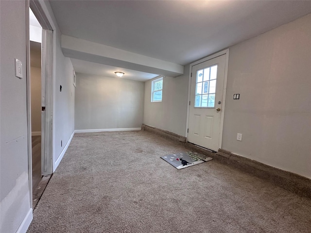 42 Blacker St, Brentwood, NY 11717 - entrance foyer with carpet flooring and baseboards