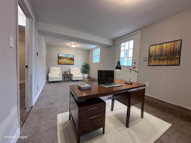 42 Blacker St, Brentwood, NY 11717 - office area featuring carpet floors and baseboards
