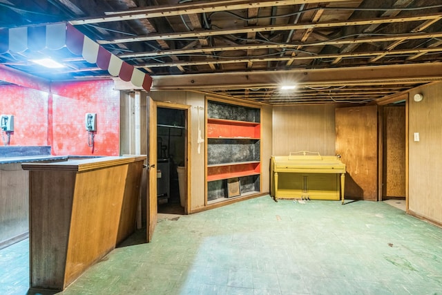 179-03 Selover Rd, Jamaica, NY 11434 - unfinished basement with tile patterned floors