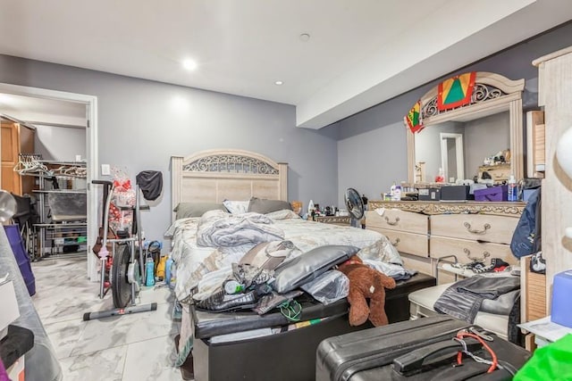 23118 145th Ave, Springfield Gardens, NY 11413 - bedroom with marble look tiles and recessed lighting