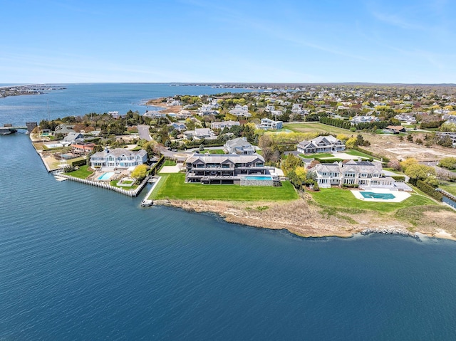 34 Westbridge Rd, Westhampton Beach, NY 11978 - aerial perspective of suburban area featuring a nearby body of water