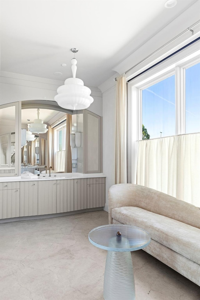 34 Westbridge Rd, Westhampton Beach, NY 11978 - bathroom with healthy amount of natural light and vanity
